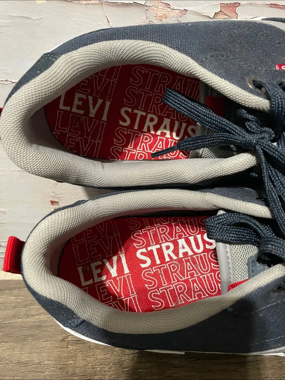 Levi's Men's Navy and gray Low-Top Canvas Sneakers
